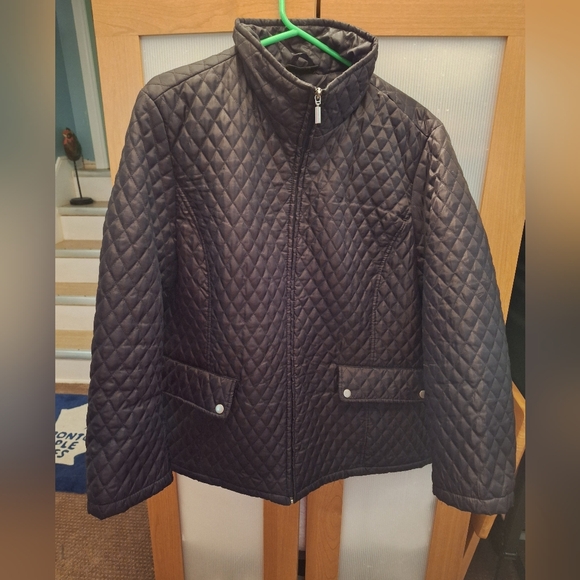 Jane Ashley Women's Quilted Black Jacket Size 14 - Picture 2 of 6